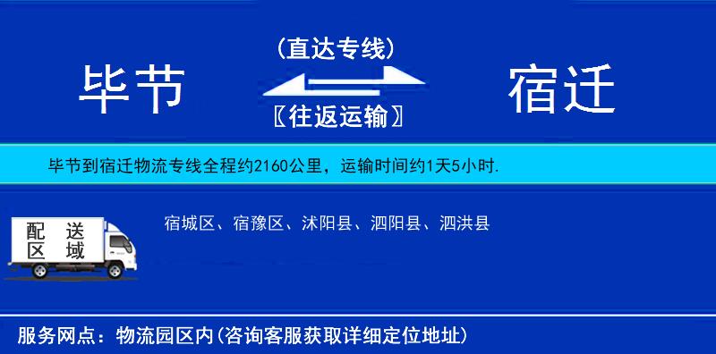 畢節(jié)到宿遷物流專線