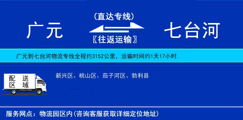 廣元到七臺河物流專線