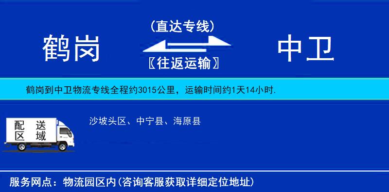 鶴崗到中衛(wèi)物流專線