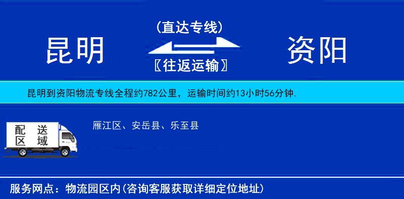 昆明到資陽物流專線