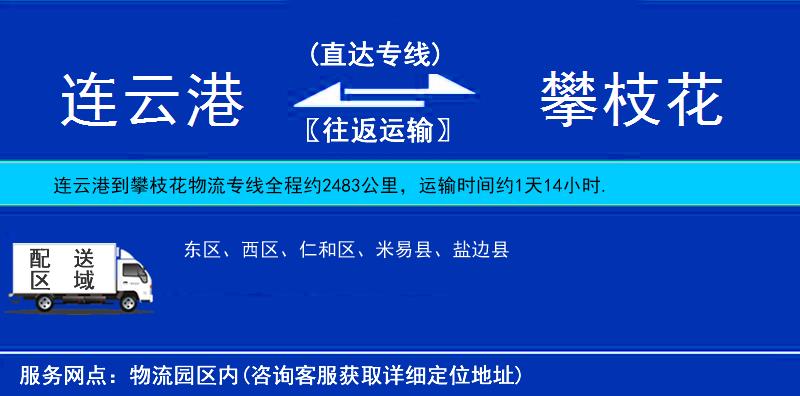連云港到攀枝花物流專線
