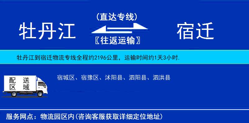 牡丹江到宿遷物流專線