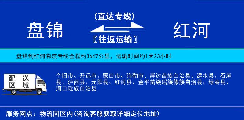 盤(pán)錦到紅河物流專(zhuān)線