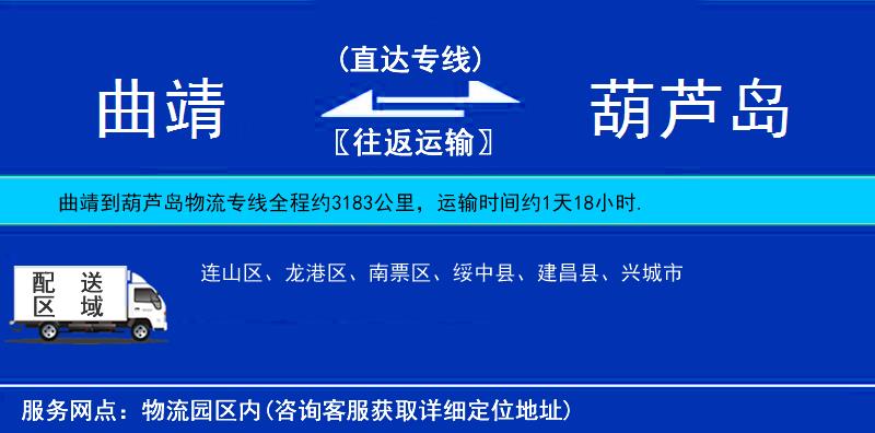 曲靖到葫蘆島物流專線