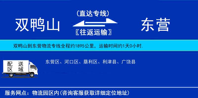 雙鴨山到東營物流專線