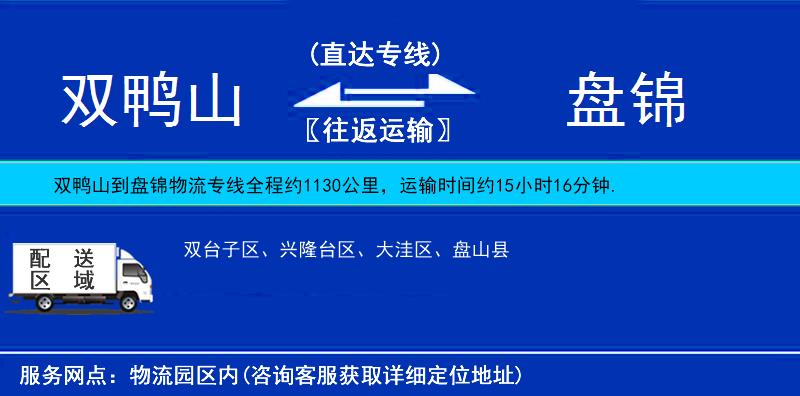 雙鴨山到盤(pán)錦物流專(zhuān)線