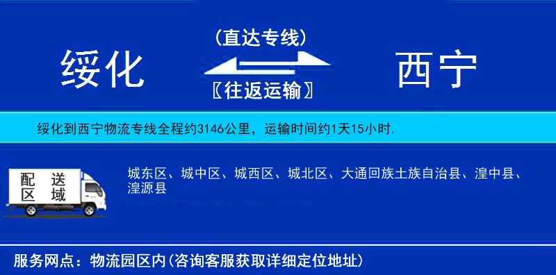 綏化到西寧物流專線