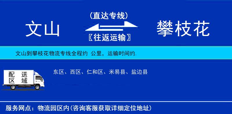 文山到攀枝花物流專線
