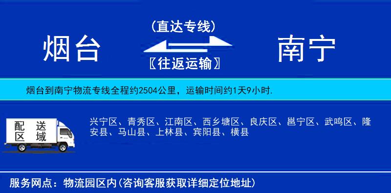 煙臺到南寧物流專線