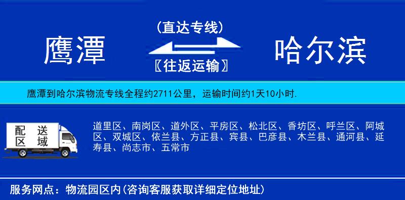 鷹潭到哈爾濱物流專線