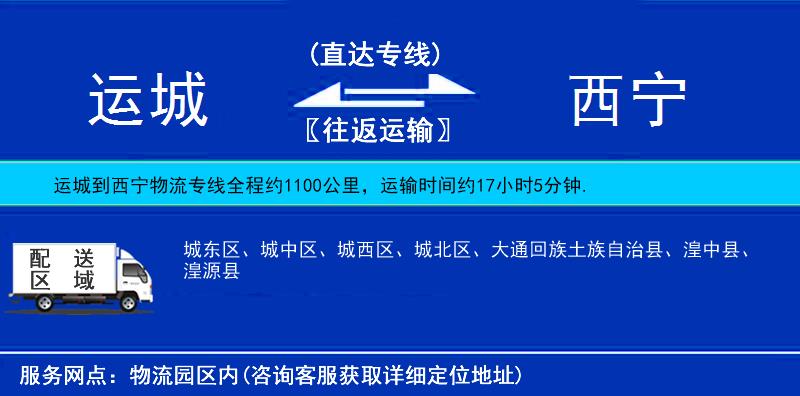 運城到西寧物流專線